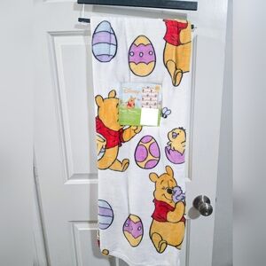 Disney Plush Throw with Winnie the Pooh and Easter Colors